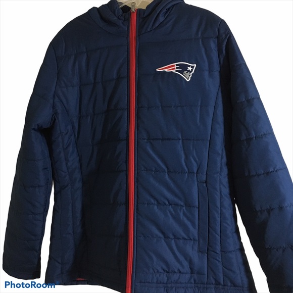 NFL New England Patriots Blue Jacket with Red Accents - Picture 1 of 3